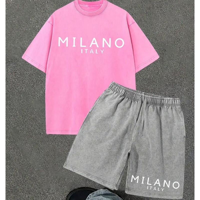 👕🩳 Conjunto Casual de Camiseta y Shorts para Hombre – ¡50% DESCUENTO! Corte relajado, transpirable, perfecto para el verano. 🔥☀️