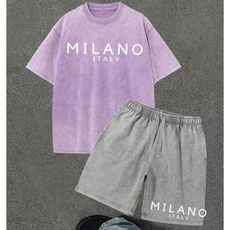 👕🩳 Conjunto Casual de Camiseta y Shorts para Hombre – ¡50% DESCUENTO! Corte relajado, transpirable, perfecto para el verano. 🔥☀️