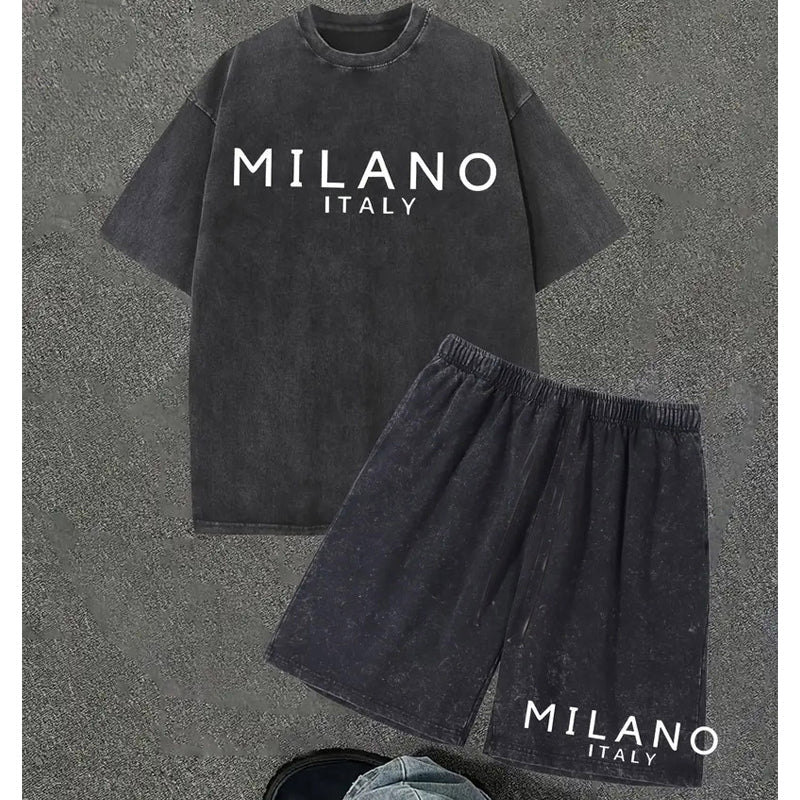 👕🩳 Conjunto Casual de Camiseta y Shorts para Hombre – ¡50% DESCUENTO! Corte relajado, transpirable, perfecto para el verano. 🔥☀️