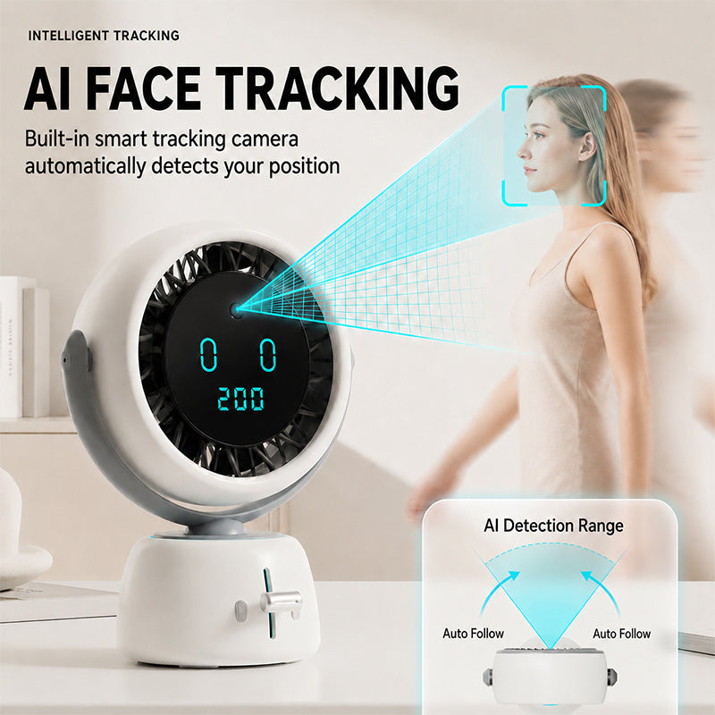 Ventilador de Escritorio Inteligente con Seguimiento Facial