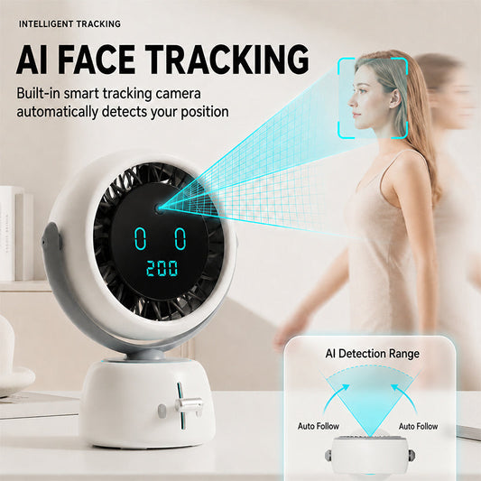 Ventilador de Escritorio Inteligente con Seguimiento Facial