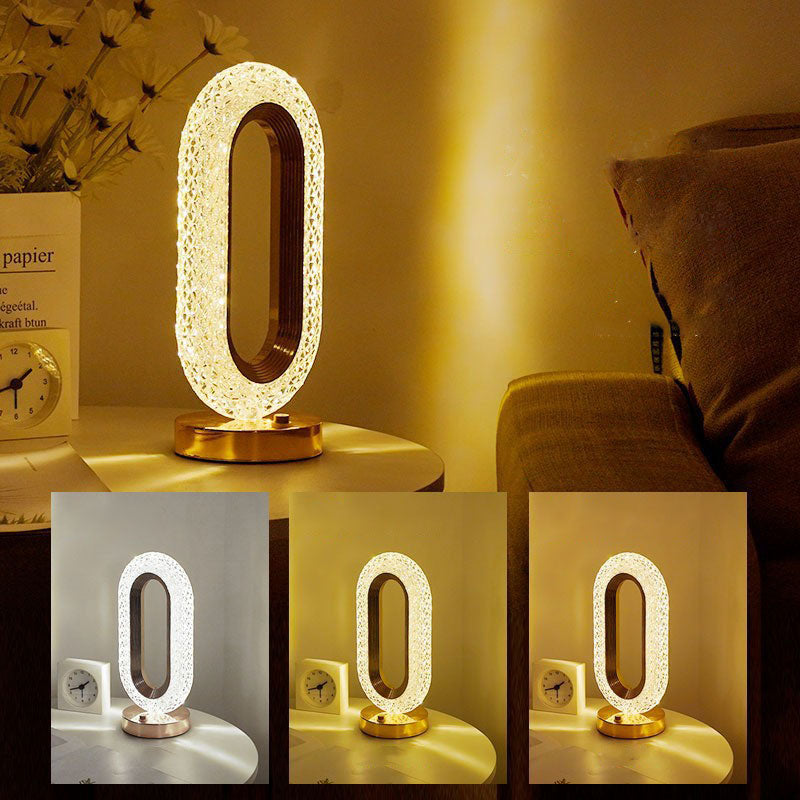 Elegante Lámpara de Noche Táctil Recargable para Mesita de Noche