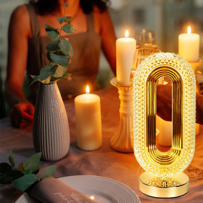 Elegante Lámpara de Noche Táctil Recargable para Mesita de Noche