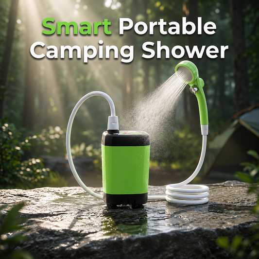 Ducha Portátil de Camping con Bomba Recargable