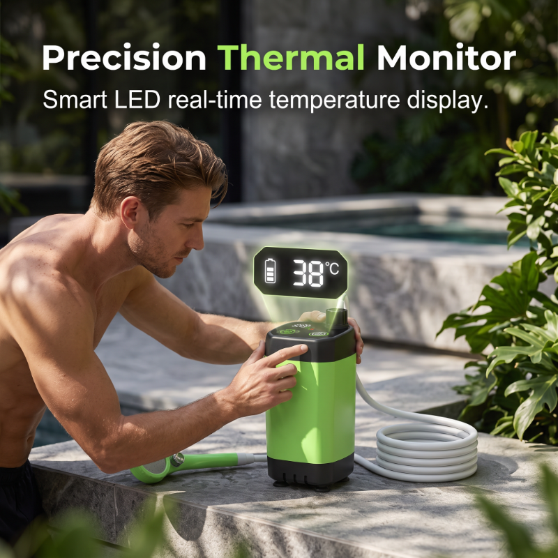 Portable Camping Shower with Rechargeable Pump
