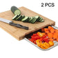 🔪 ¡50% DESCUENTO! 🥗 Tabla de Cortar de Madera con Bandejas Extraíbles – Bandejas Integradas, Resistente y Compacta – Perfecta para Cortar con Precisión y Servir Fácilmente 🪵