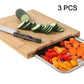 🔪 ¡50% DESCUENTO! 🥗 Tabla de Cortar de Madera con Bandejas Extraíbles – Bandejas Integradas, Resistente y Compacta – Perfecta para Cortar con Precisión y Servir Fácilmente 🪵