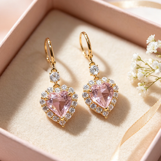 📢📢¡50% DE DESCUENTO! ⏰ Pendientes brillantes en forma de corazón