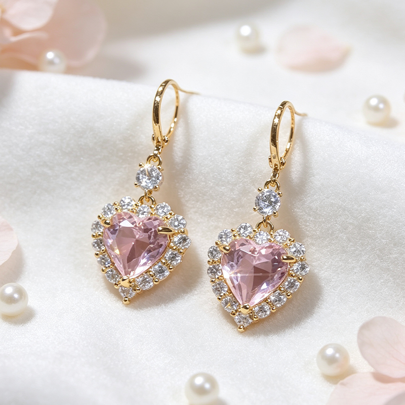 📢📢¡50% DE DESCUENTO! ⏰ Pendientes brillantes en forma de corazón