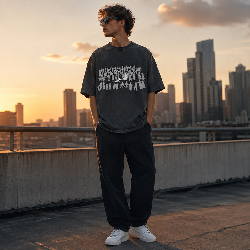 🎉 2026 Sale — Over 28,000 Sold!🎨Washed Graphic T-Shirt – Vintage Print, Relaxed Fit 👕