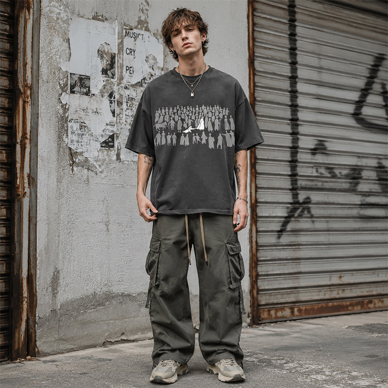 🎉 2026 Sale — Over 28,000 Sold!🎨Washed Graphic T-Shirt – Vintage Print, Relaxed Fit 👕