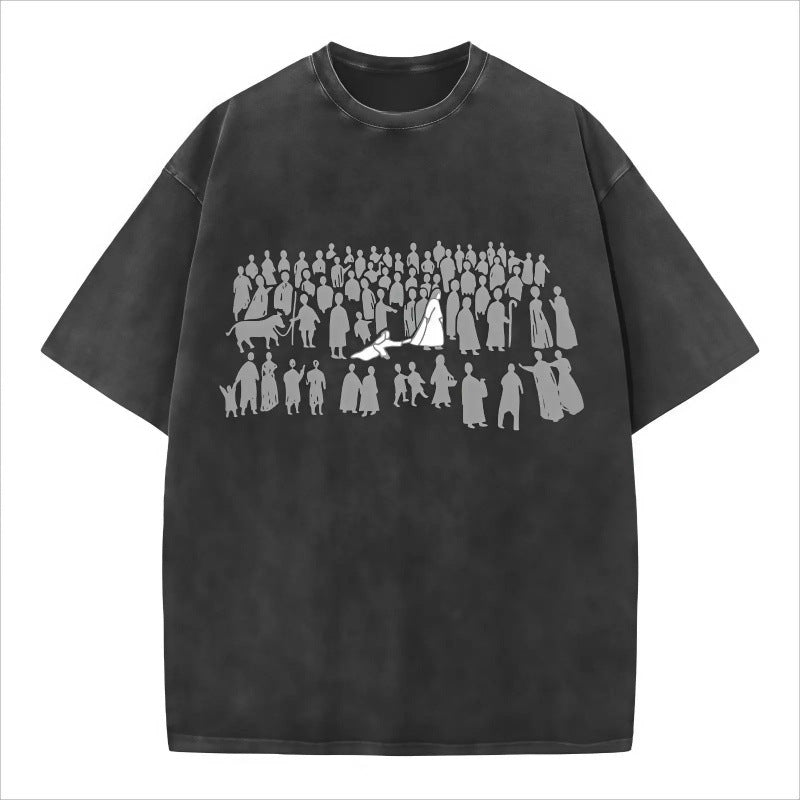 🎉 2026 Sale — Over 28,000 Sold!🎨Washed Graphic T-Shirt – Vintage Print, Relaxed Fit 👕