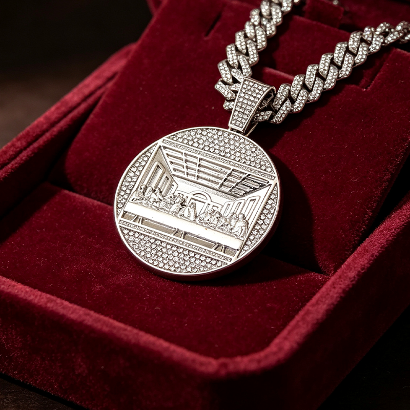🎉 Rebajas 2026 — ¡Más de 46.000 vendidos! 💎 Collar Cubano con Colgante Llamativo – Detalles en Acabado Helado 🔥