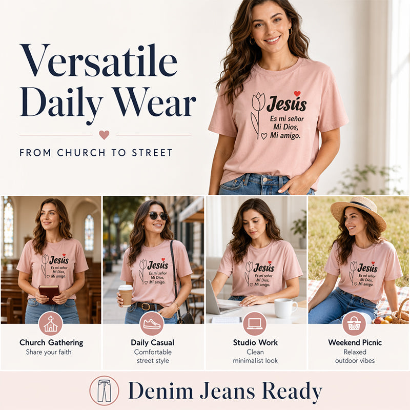 🎉 LIMITED TIME 50% OFF! 👕 Faith Letter Print Tee – Soft Daily Inspiration 🙏
