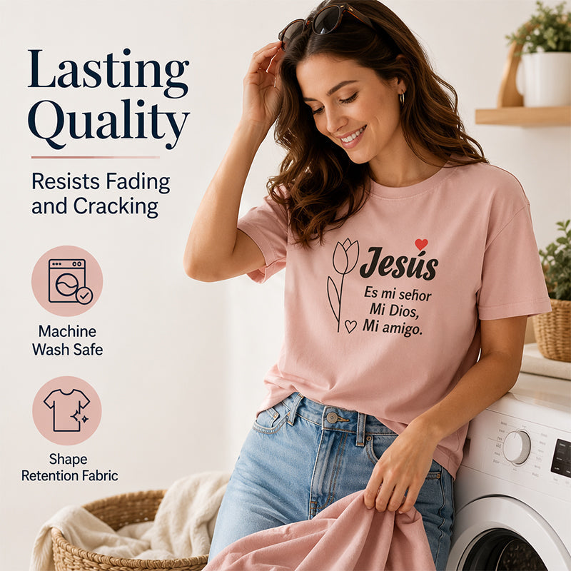 🎉 LIMITED TIME 50% OFF! 👕 Faith Letter Print Tee – Soft Daily Inspiration 🙏