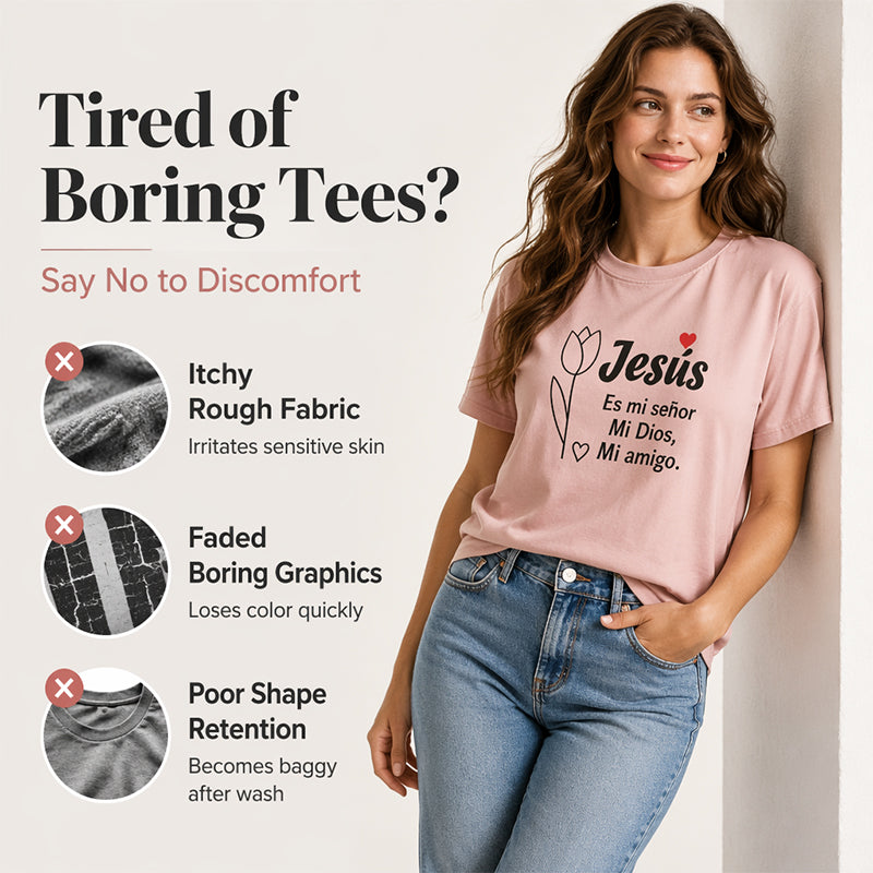 🎉 LIMITED TIME 50% OFF! 👕 Faith Letter Print Tee – Soft Daily Inspiration 🙏