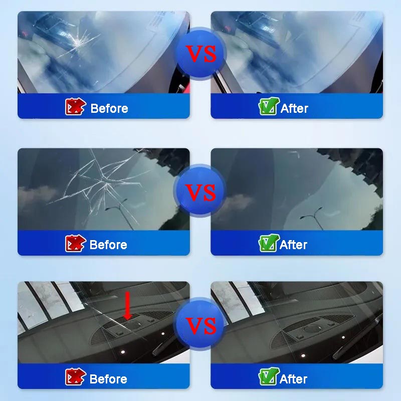 🏭 Directo de fábrica de vidrio, ¡Compra 3 y llévate 5 gratis! 💦 ¡Una gota repara todas las grietas del vidrio! 🚗 Agente reparador de grietas en vidrio