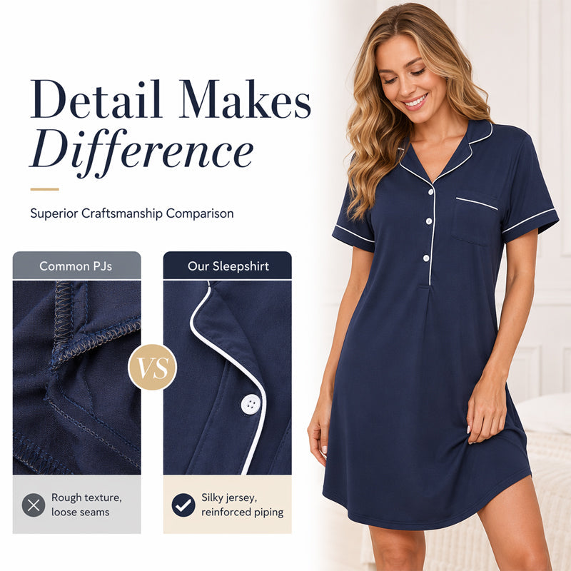 Women's Soft Short Sleeve Nightgown