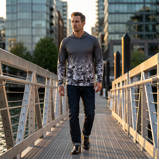 Jersey de Pesca con Manga Larga y Protección Solar para Hombre