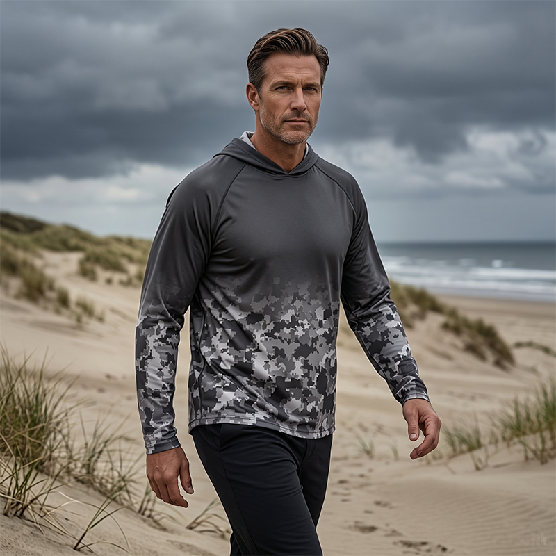 Jersey de Pesca con Manga Larga y Protección Solar para Hombre
