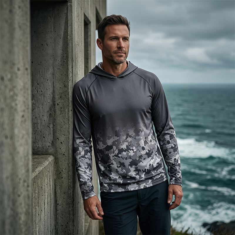 Jersey de Pesca con Manga Larga y Protección Solar para Hombre