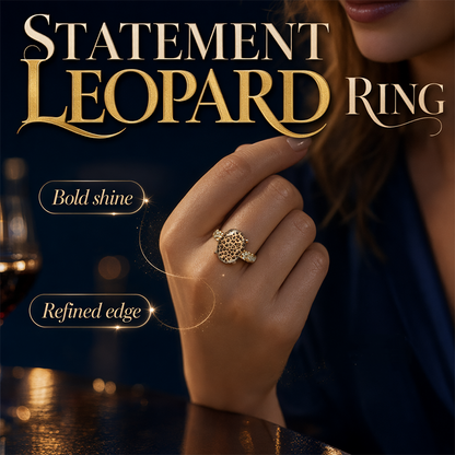 🎉 Rebajas 2026 — ¡Más de 44 000 vendidos! 💍 Anillo Ovalado Vintage con Estampado de Leopardo – Estilo Llamativo y Piedras Brillantes 🐆