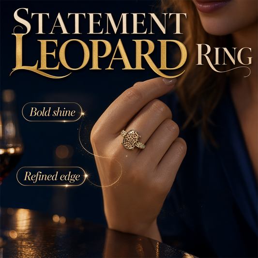 🎉 Rebajas 2026 — ¡Más de 44 000 vendidos! 💍 Anillo Ovalado Vintage con Estampado de Leopardo – Estilo Llamativo y Piedras Brillantes 🐆