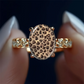 🎉 Rebajas 2026 — ¡Más de 44 000 vendidos! 💍 Anillo Ovalado Vintage con Estampado de Leopardo – Estilo Llamativo y Piedras Brillantes 🐆
