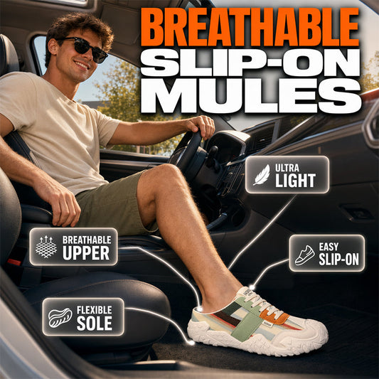 Mules transpirables sin cordones para hombre