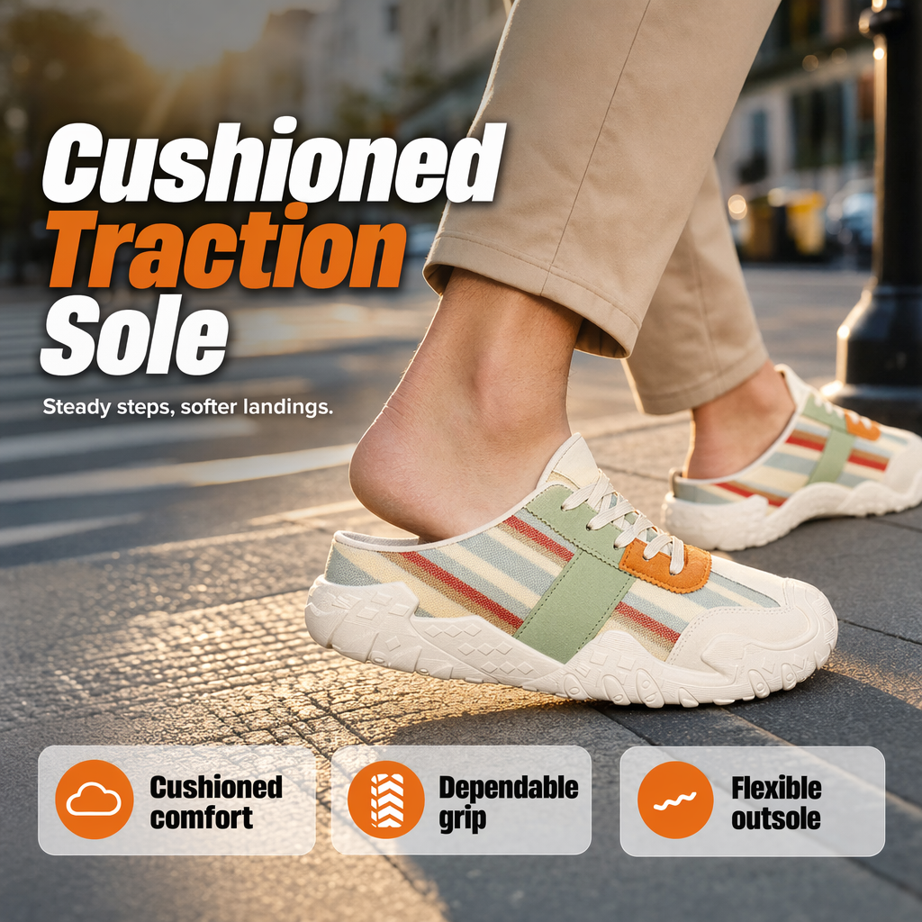 Mules transpirables sin cordones para hombre