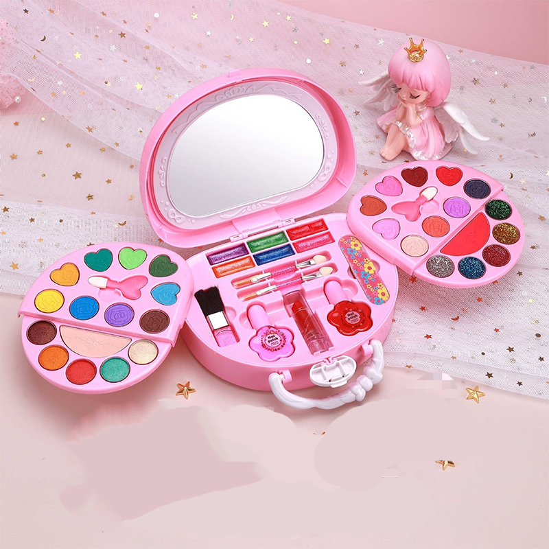 🏆LIMITED TIME SALES - JUST ￡16.99💄Kids Washable Makeup Toy Set with Portable Pink Handbag