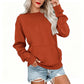 Sudadera Casual Holgada con Cuello Redondo para Mujer