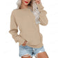 Sudadera Casual Holgada con Cuello Redondo para Mujer