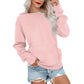 Sudadera Casual Holgada con Cuello Redondo para Mujer