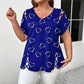 🎉 ¡TIEMPO LIMITADO 50% DE DESCUENTO! 👚 Camiseta de escote en V recortada – Chic 🌸 de corbata lateral sin esfuerzo