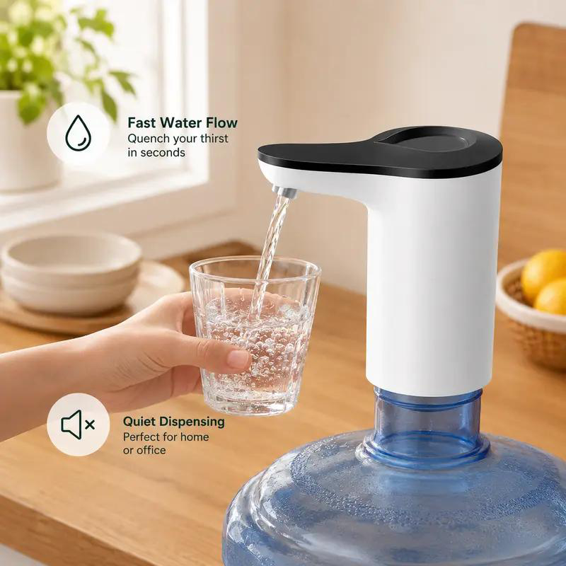 🎉 Venta 2026 — Más de 36.900 unidades 💧 vendidas. Bomba de dispensador eléctrico de agua – Gadget 🚰 para el hogar