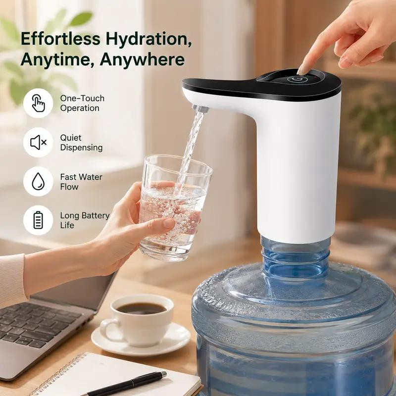 🎉 Venta 2026 — Más de 36.900 unidades 💧 vendidas. Bomba de dispensador eléctrico de agua – Gadget 🚰 para el hogar