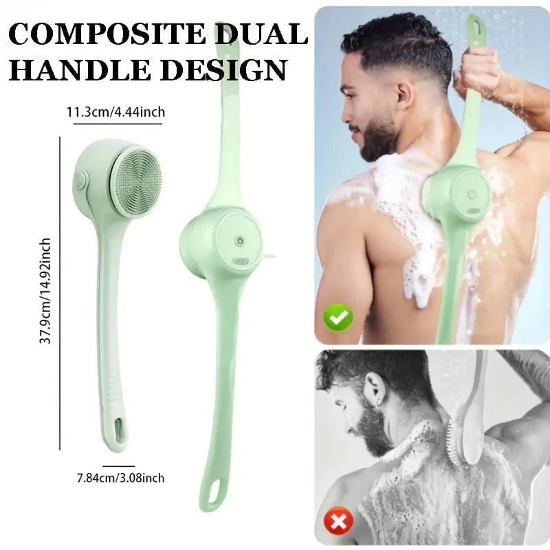 🚿 ¡50% DESCUENTO AHORA! ✨ Cepillo de Ducha Eléctrico con Mango Largo – Limpieza Corporal Fácil y Cuidado de la Piel – Como un Spa en Casa 🧖‍♀️