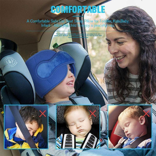 📢📢¡50% OFF!! ⏰ Banda de Soporte para la Cabeza de Niños en el Auto – Almohada Reposacabezas Ajustable para Bebés, Estabilizador Anti-Caída para Asientos de Auto, Previene el Dolor de Cuello en Viajes