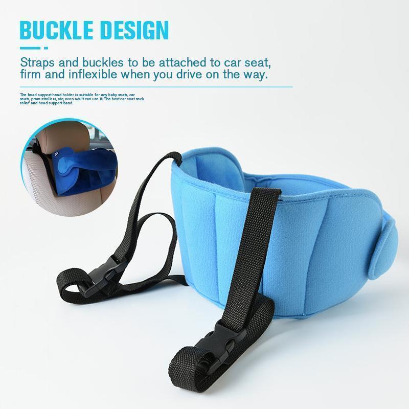 📢📢¡50% OFF!! ⏰ Banda de Soporte para la Cabeza de Niños en el Auto – Almohada Reposacabezas Ajustable para Bebés, Estabilizador Anti-Caída para Asientos de Auto, Previene el Dolor de Cuello en Viajes