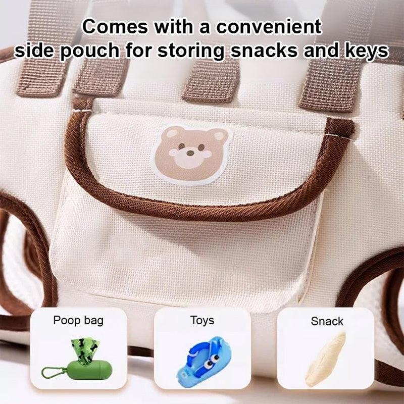 🐾 ¡50% DE DESCUENTO POR TIEMPO LIMITADO! 🎒 Mochila y Bolso Bandolera Portátil y Transpirable para Mascotas – 2 en 1, Correa Acolchada, Ajustable 🚶