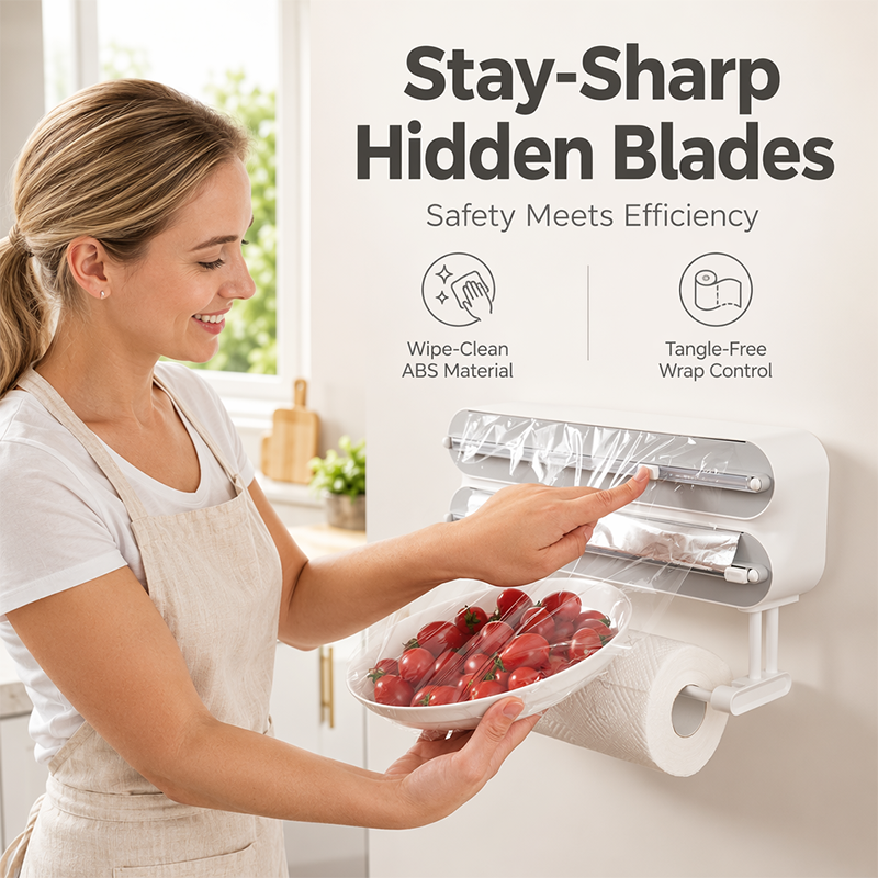 🔪🧲 2 en 1: cortador magnético de film con soporte para toallas – ¡práctico, compacto y siempre al alcance de la mano! 🧻✨