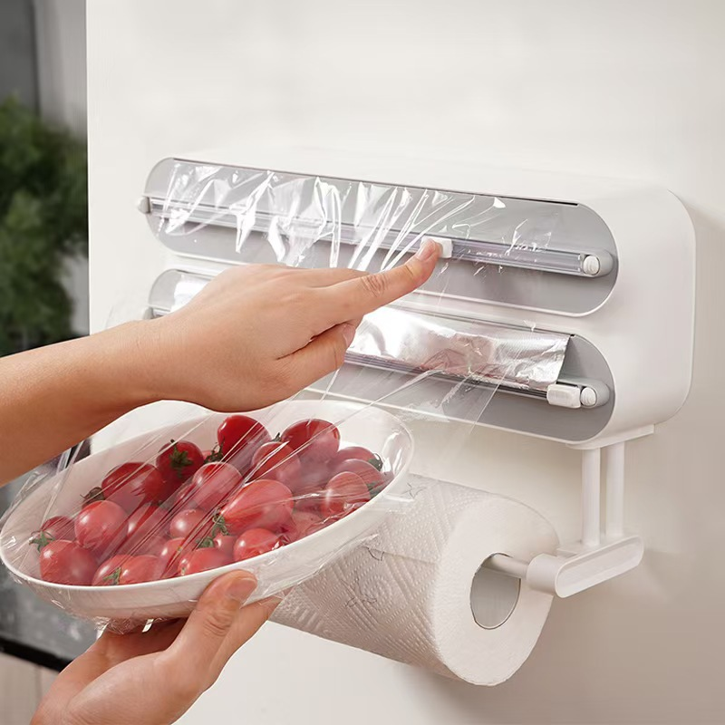 🔪🧲 2 en 1: cortador magnético de film con soporte para toallas – ¡práctico, compacto y siempre al alcance de la mano! 🧻✨