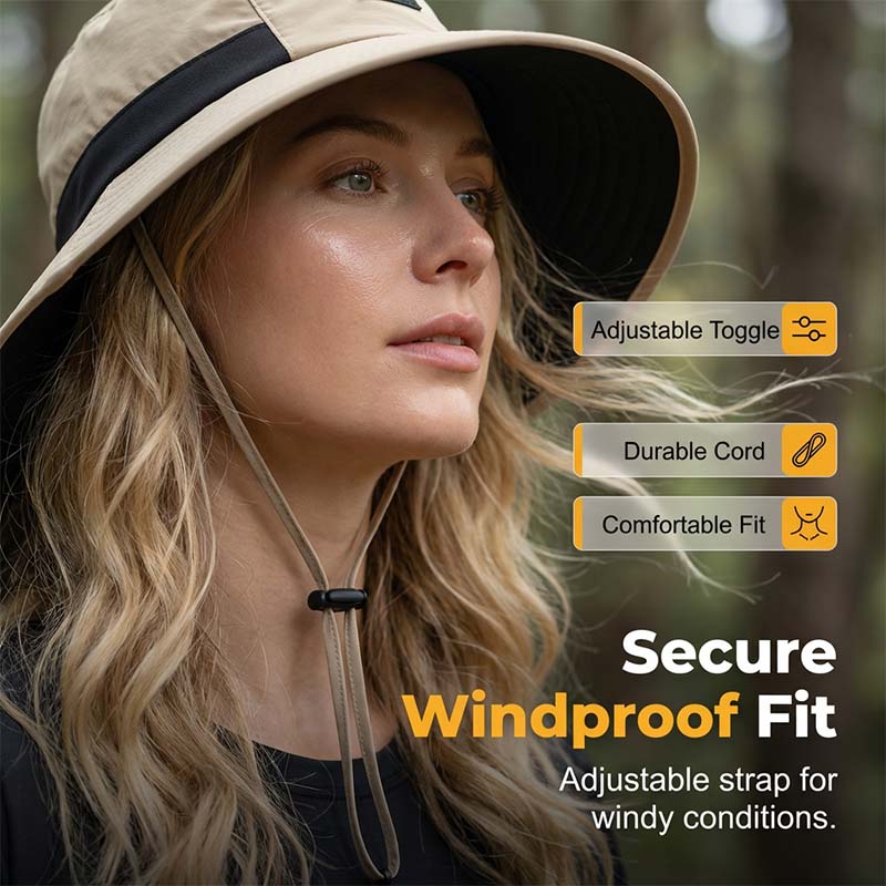 ☀️ Sombrero de sol con ala ancha y cubre nuca – protección solar UPF 50+ | Cobertura total para rostro, cuello y hombros | ¡Envío gratis a todo Chile!