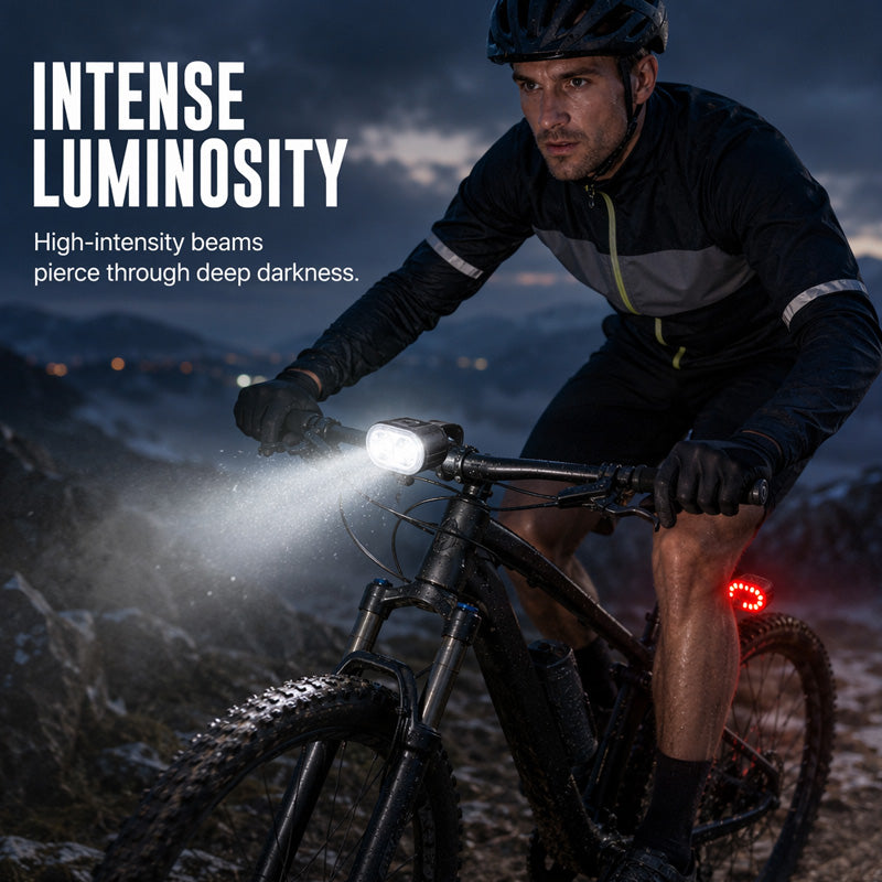 ⏳Juego🚲🔦 de luces recargables USB con 50% de descuento⏰por tiempo limitado
