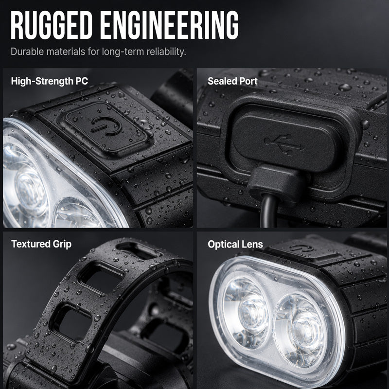 ⏳Juego🚲🔦 de luces recargables USB con 50% de descuento⏰por tiempo limitado