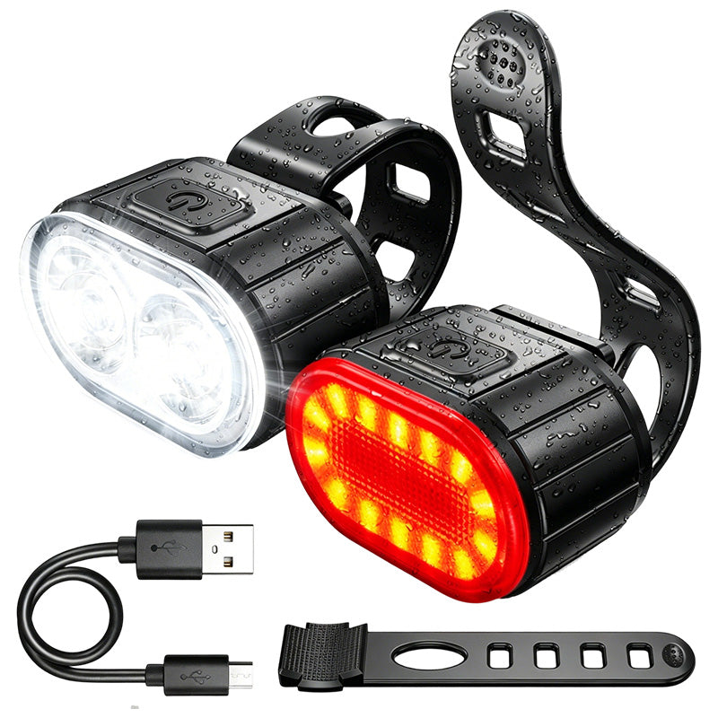⏳Juego🚲🔦 de luces recargables USB con 50% de descuento⏰por tiempo limitado