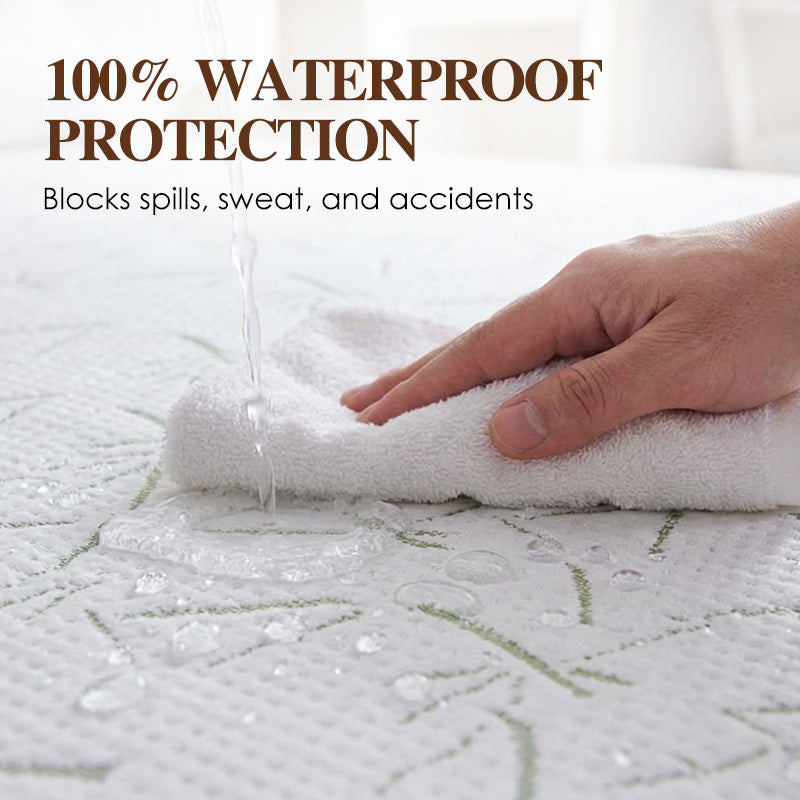 Protector de colchón impermeable de fibra de bambú