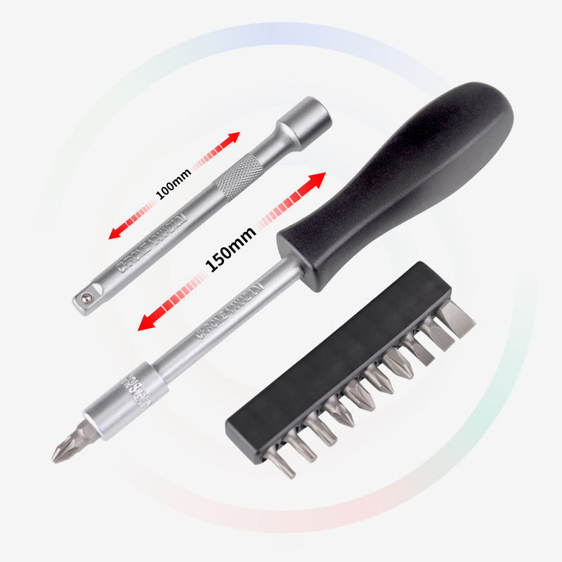 🔧 Kit de Llave de Trinquete con Vasos de 29 Piezas
