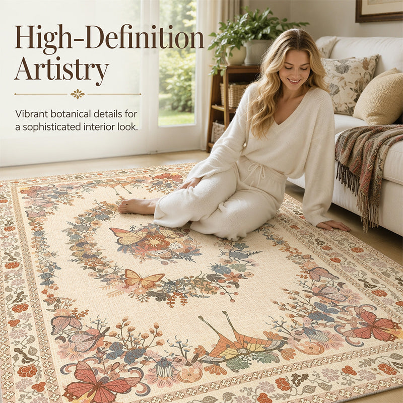 🌸 Your floor is naked. It's begging for this rug. Vintage floral print, cloud-soft velvet, and a pattern that makes any room feel complete. 😌✨